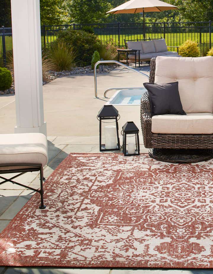 10' 8 x 10' 8 Easy-Clean Jill Zarin Dubai Indoor / Outdoor Square Rug