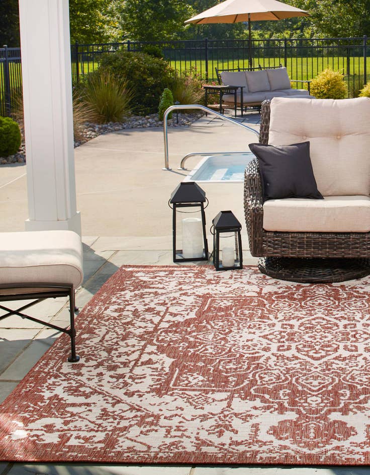 Detail image of 10' 8 x 10' 8 Easy-Clean Jill Zarin Dubai Indoor / Outdoor Square Rug