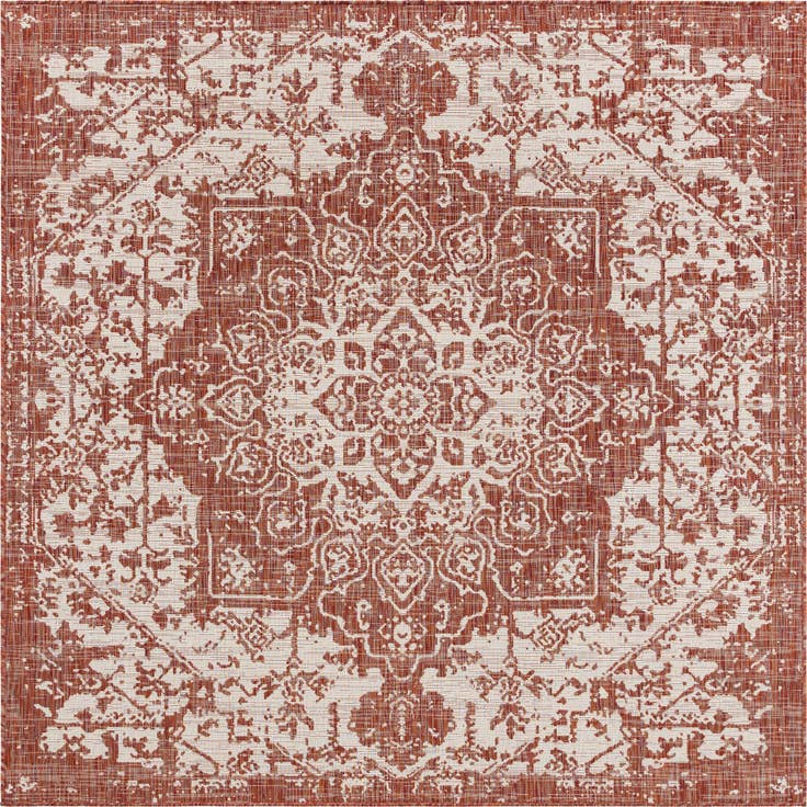 Detail image of 7' 10 x 7' 10 Easy-Clean Jill Zarin Dubai Indoor / Outdoor Square Rug