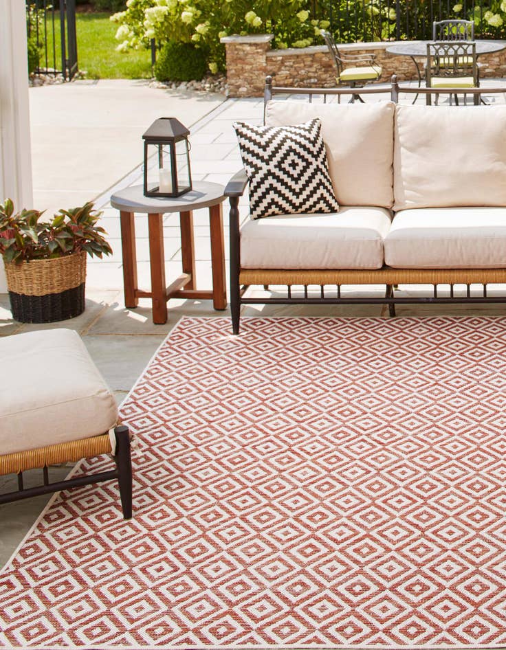 Detail image of 7' 10 x 7' 10 Easy-Clean Jill Zarin Costa Rica Indoor / Outdoor Square Rug