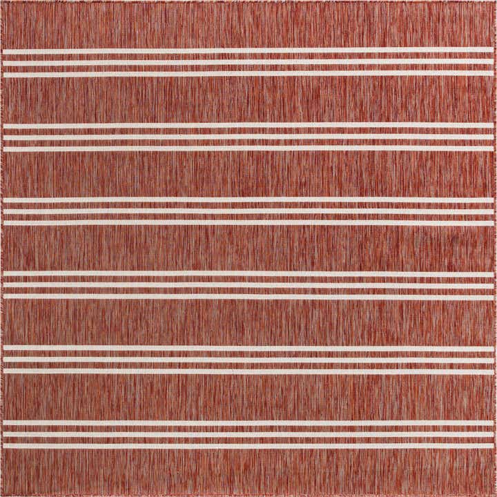 7' 10 x 7' 10 Easy-Clean Jill Zarin Anguilla Indoor / Outdoor Square Rug