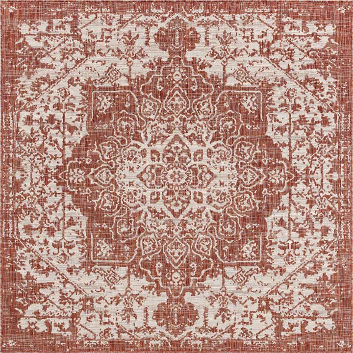 10' 8 x 10' 8 Easy-Clean Jill Zarin Dubai Indoor / Outdoor Square Rug
