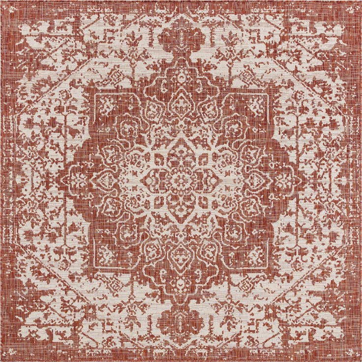Detail image of 10' 8 x 10' 8 Easy-Clean Jill Zarin Dubai Indoor / Outdoor Square Rug