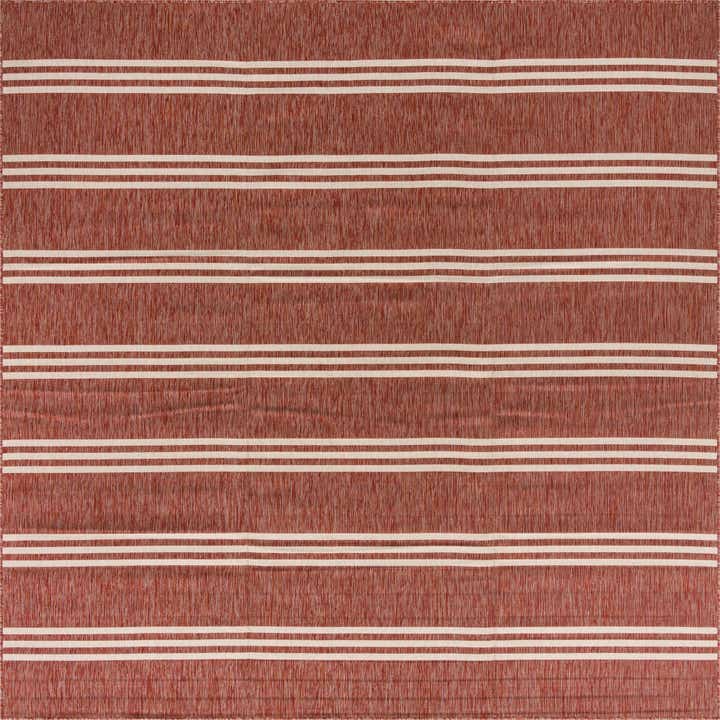 10' 8 x 10' 8 Easy-Clean Jill Zarin Anguilla Indoor / Outdoor Square Rug
