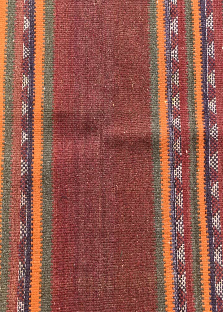 3' 7 x 3' 8 Hand Woven Kilim Afghan Wool Square Rug