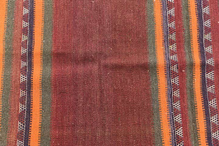 3' 7 x 3' 8 Hand Woven Kilim Afghan Wool Square Rug