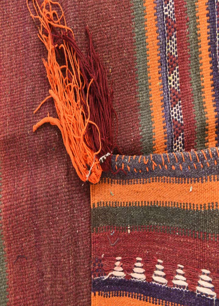 3' 7 x 3' 8 Hand Woven Kilim Afghan Wool Square Rug