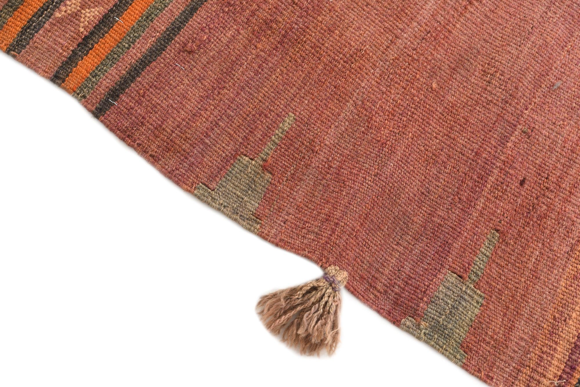 3' 5 x 3' 6 Hand Woven Kilim Afghan Wool Square Rug