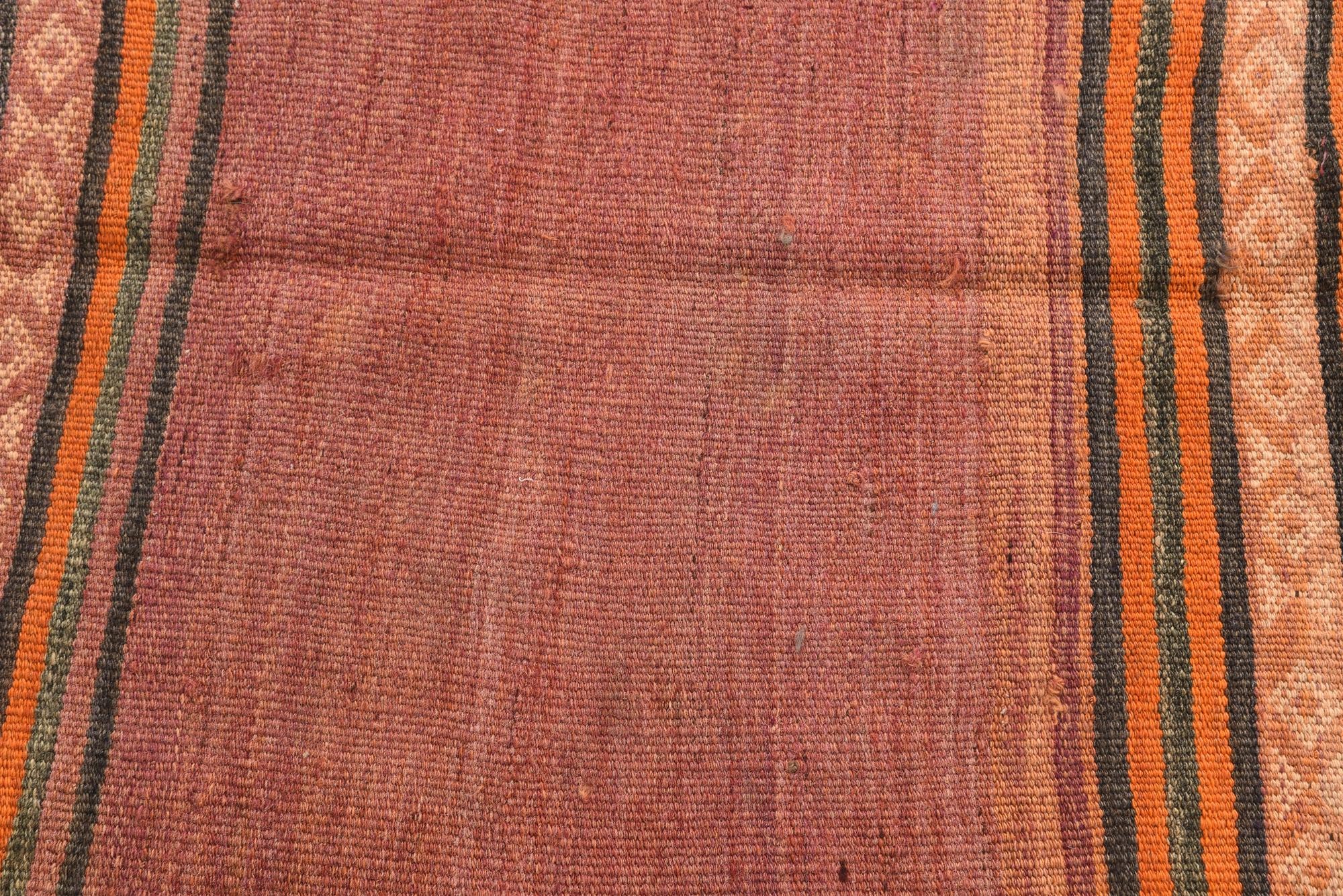 3' 5 x 3' 6 Hand Woven Kilim Afghan Wool Square Rug