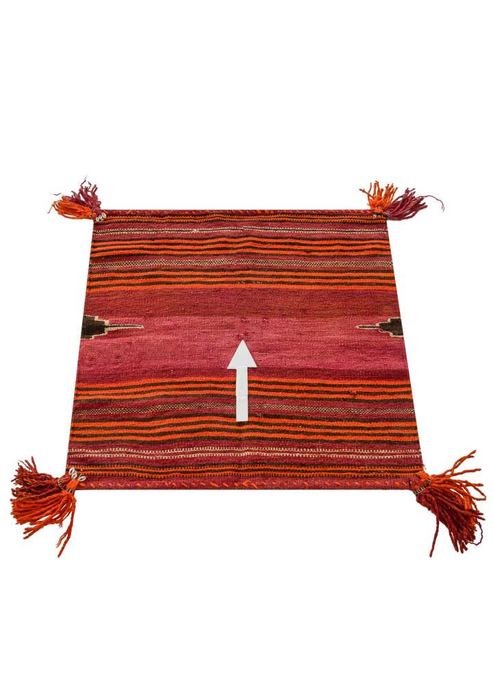 3' 2 x 3' 2 Hand Woven Kilim Fars Wool Square Rug
