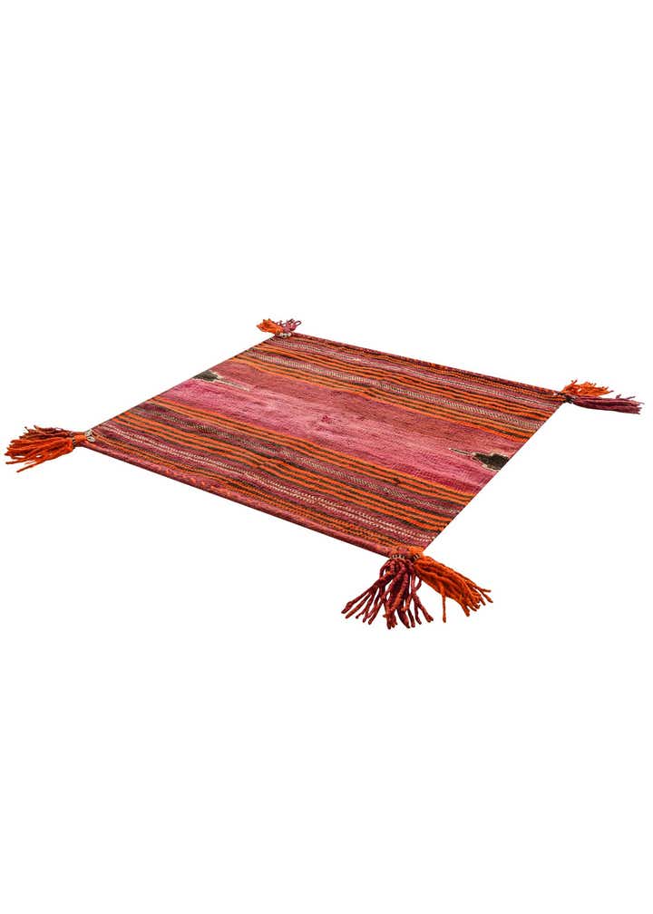 3' 2 x 3' 2 Hand Woven Kilim Fars Wool Square Rug