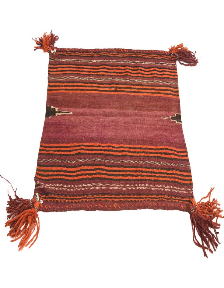 Detail image of 3' 2 x 3' 2  Hand Woven Kilim Fars Wool Square Rug