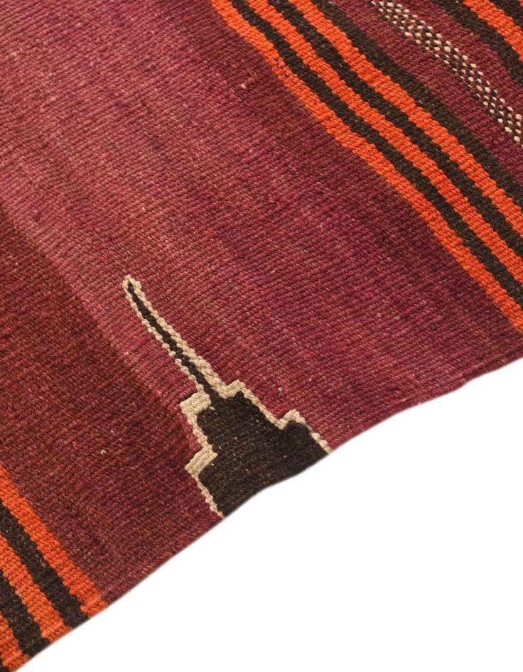 Detail image of 3' 2 x 3' 2  Hand Woven Kilim Fars Wool Square Rug