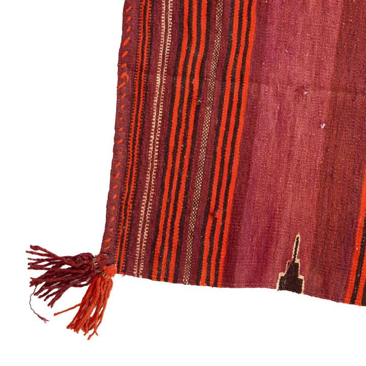 3' 2 x 3' 2 Hand Woven Kilim Fars Wool Square Rug