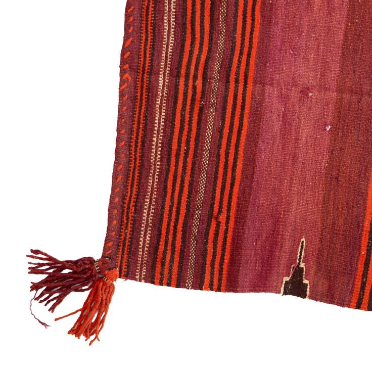 Detail image of 3' 2 x 3' 2 Hand Woven Kilim Fars Wool Square Rug