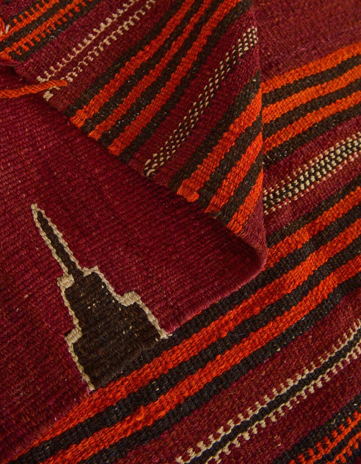 Detail image of 3' 2 x 3' 2 Hand Woven Kilim Fars Wool Square Rug