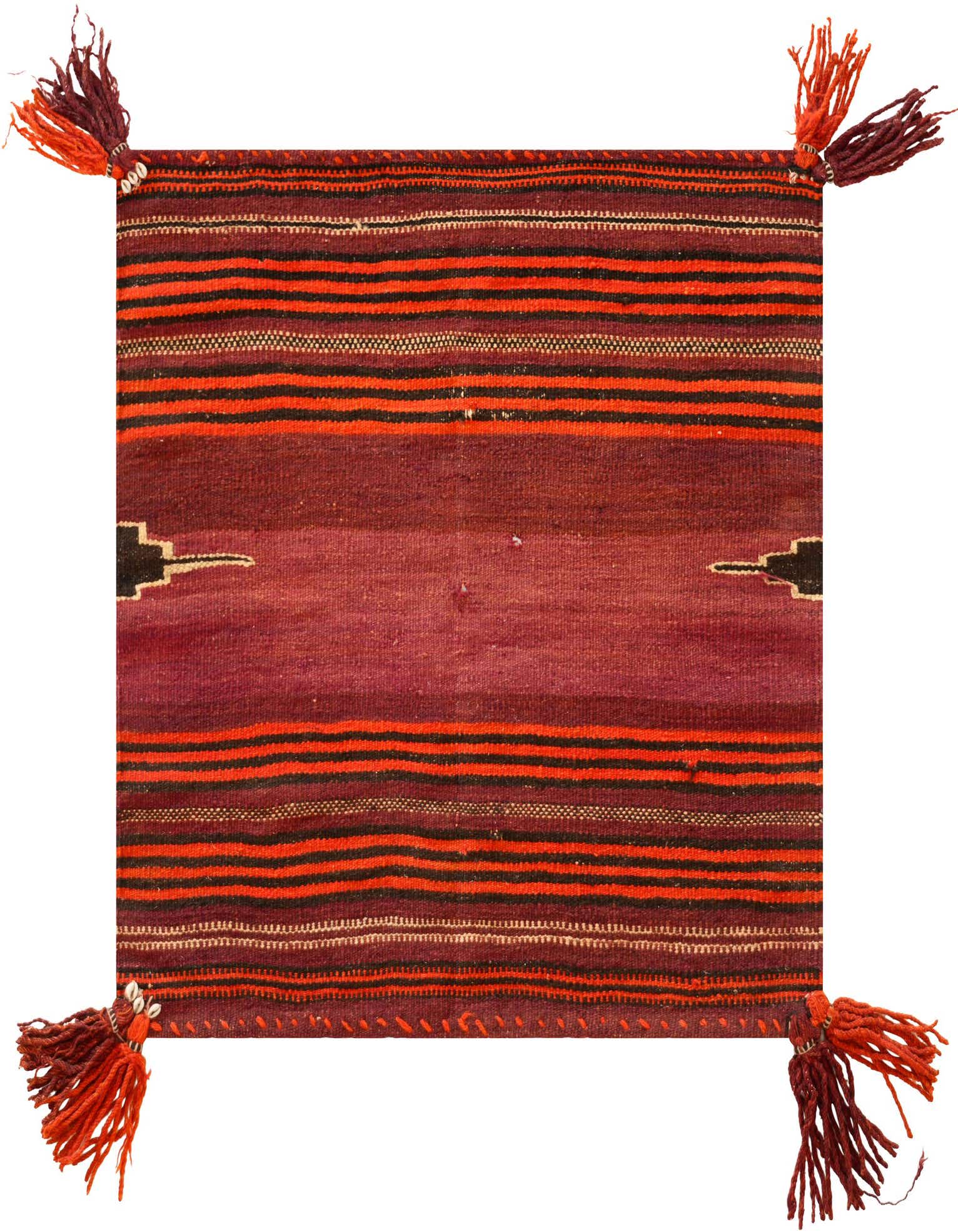 3' 2 x 3' 2 Hand Woven Kilim Fars Wool Square Rug