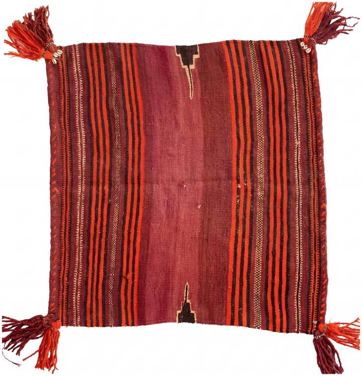 3' 2 x 3' 2 Hand Woven Kilim Fars Wool Square Rug