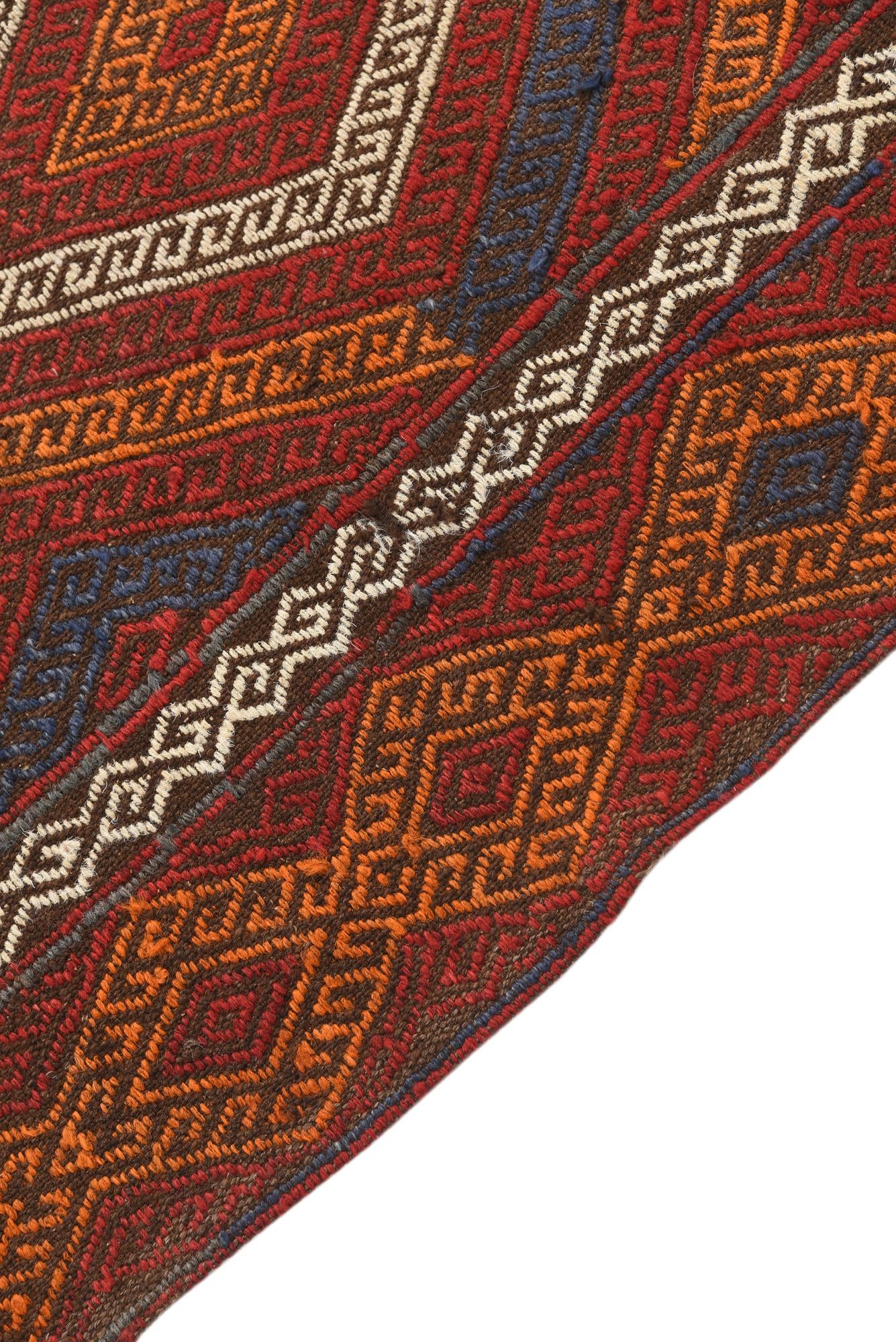 4' x 4' 3 Hand Woven Kilim Fars Wool Square Rug