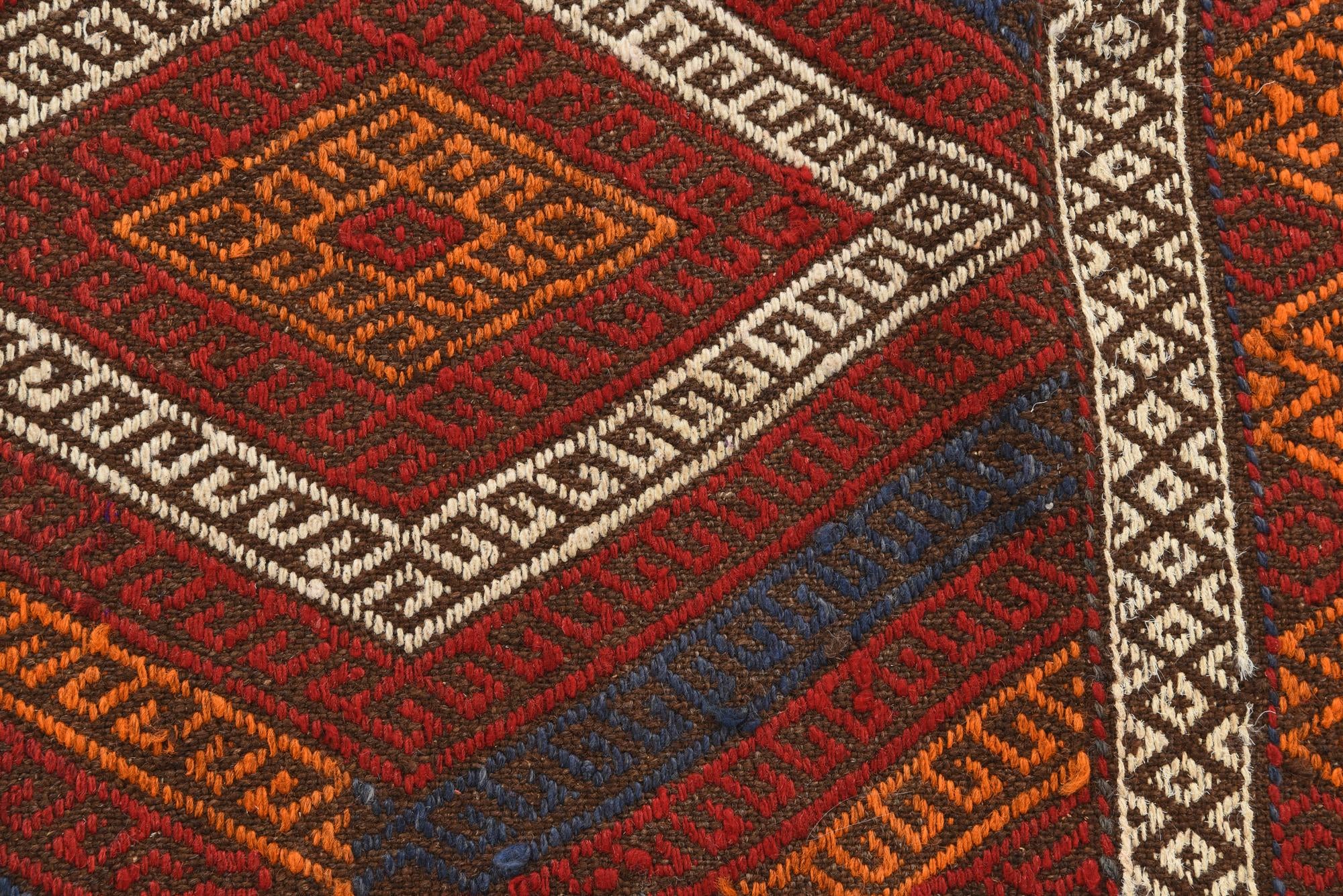 4' x 4' 3 Hand Woven Kilim Fars Wool Square Rug