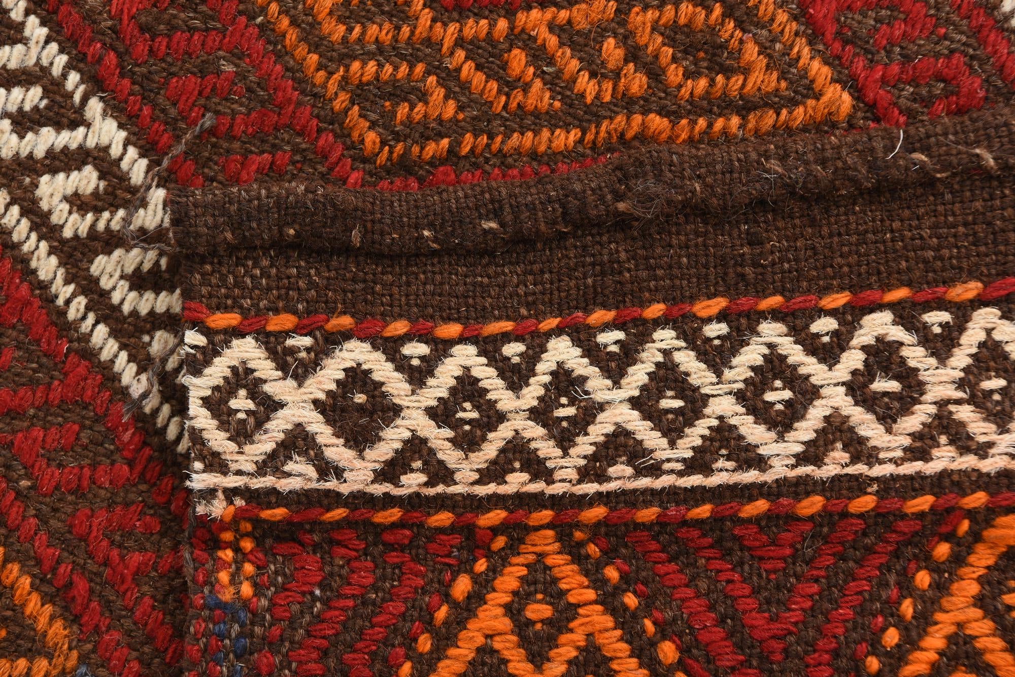 4' x 4' 3 Hand Woven Kilim Fars Wool Square Rug