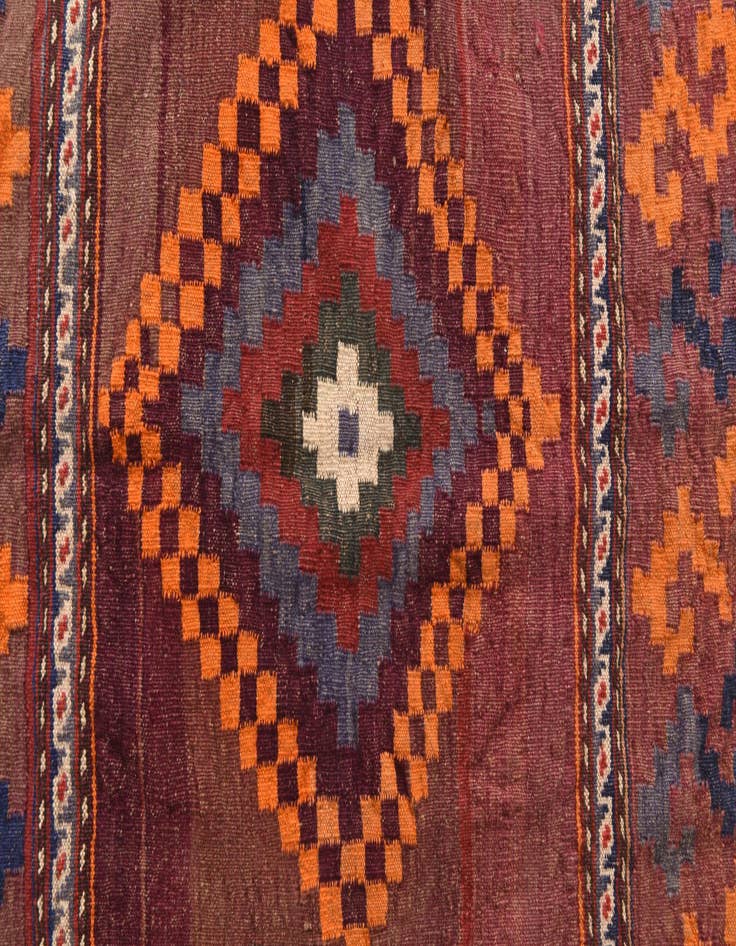 Detail image of 3' 9 x 3' 10  Hand Woven Kilim Fars Wool Square Rug