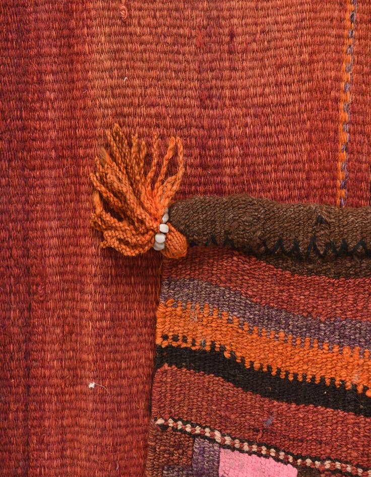 Detail image of 3' 3 x 3' 8  Hand Woven Kilim Fars Wool Square Rug