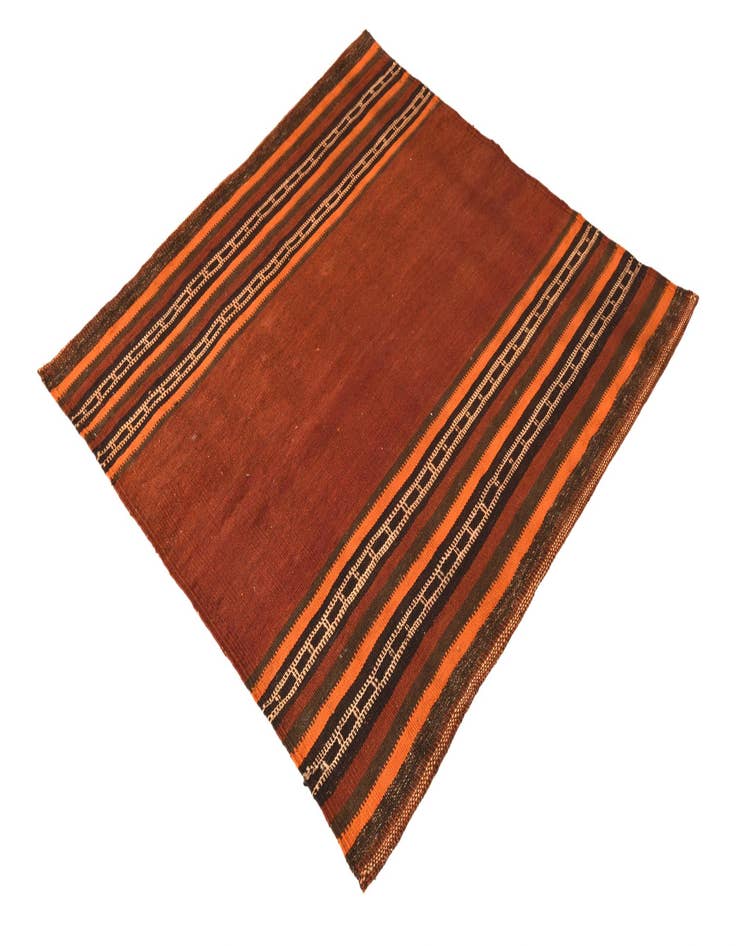 Detail image of 3' 9 x 3' 10 Hand Woven Kilim Fars Wool Square Rug