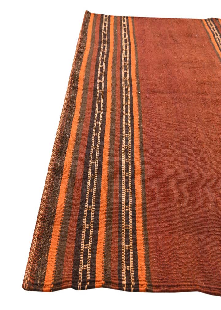 3' 9 x 3' 10 Hand Woven Kilim Fars Wool Square Rug