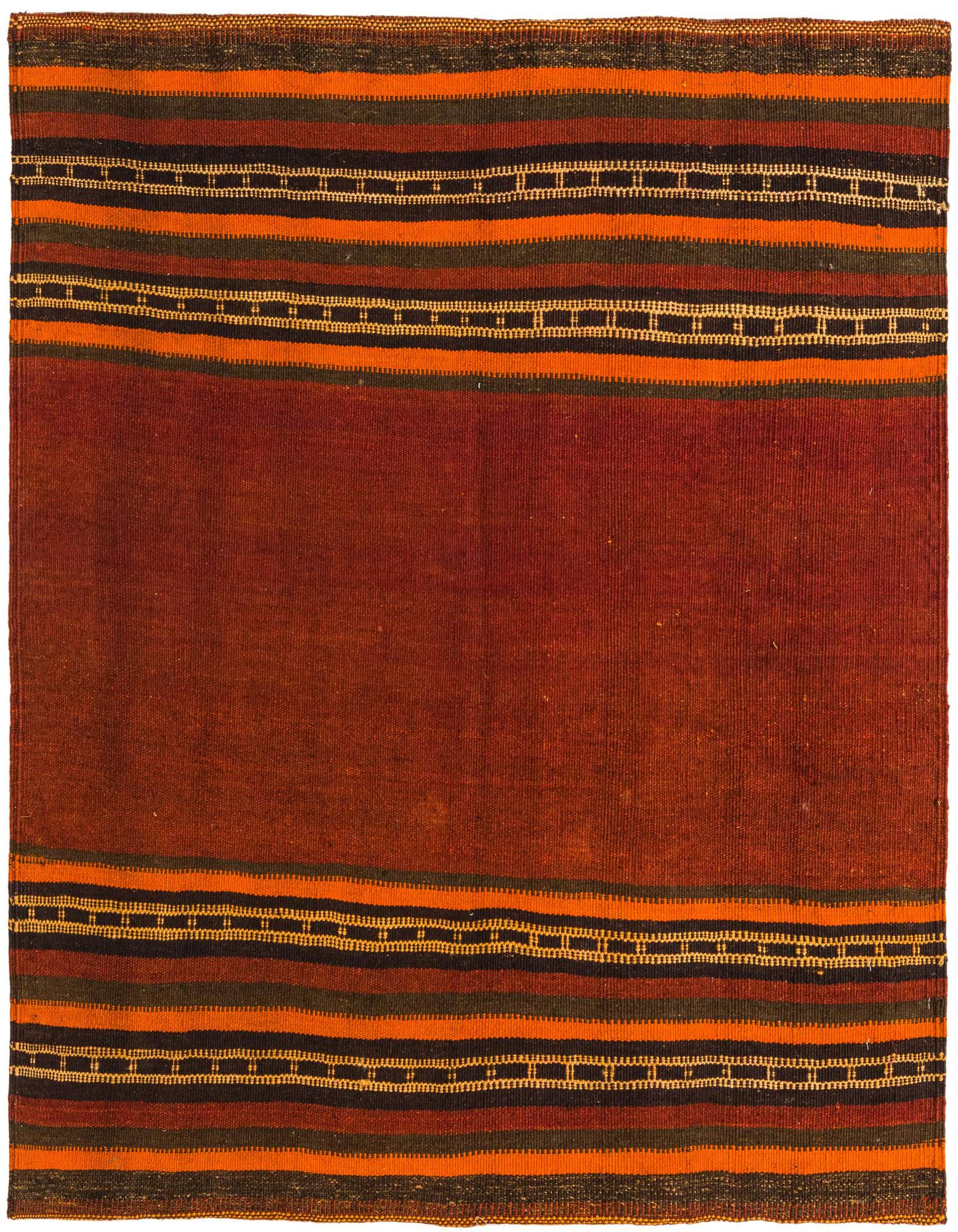3' 9 x 3' 10 Hand Woven Kilim Fars Wool Square Rug