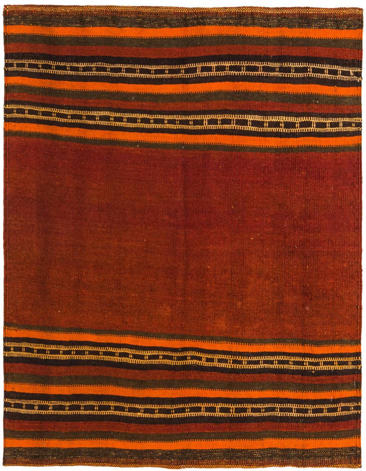 Detail image of 3' 9 x 3' 10 Hand Woven Kilim Fars Wool Square Rug