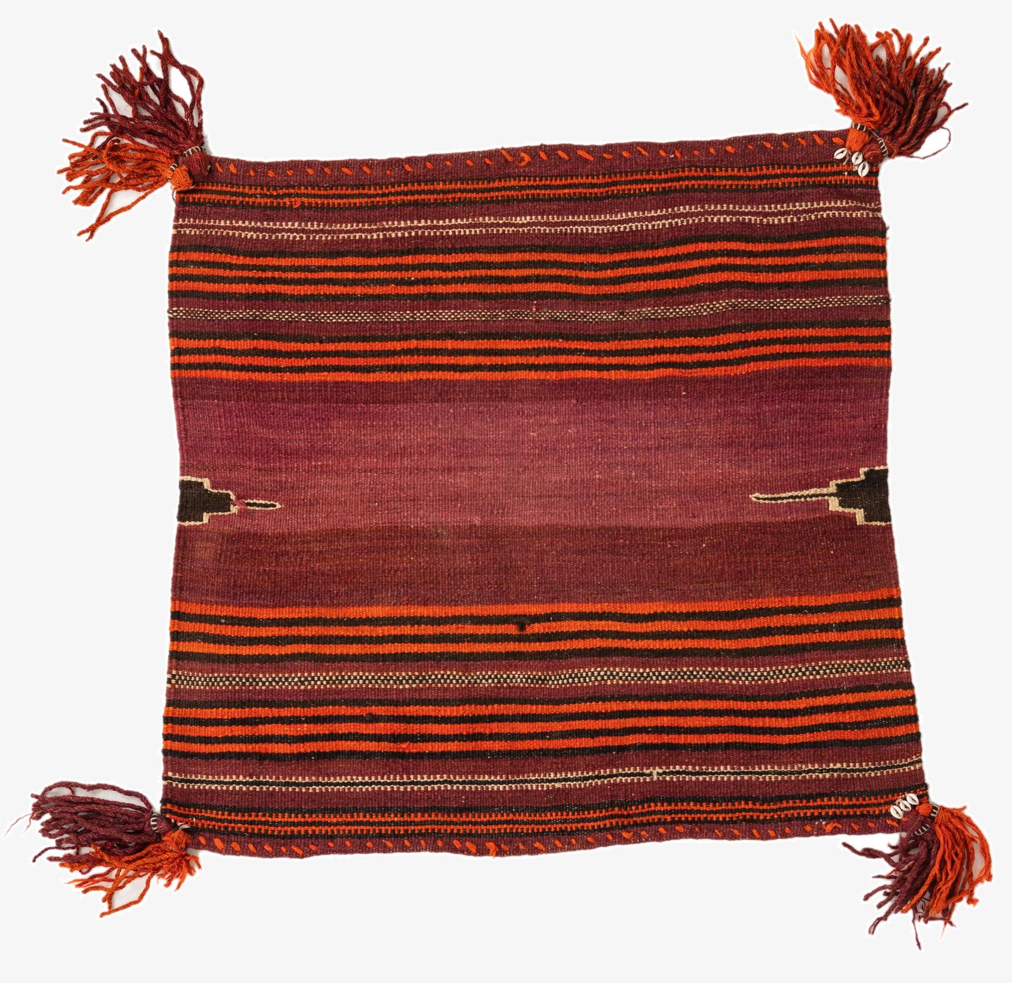 3' 2 x 3' 2  Hand Woven Kilim Fars Wool Square Rug