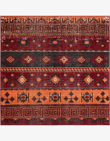 Rust Red Lucerne Square Rug
