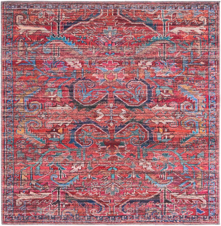 Detail image of 5' 3 x 5' 3 Washable Maahru Square Rug