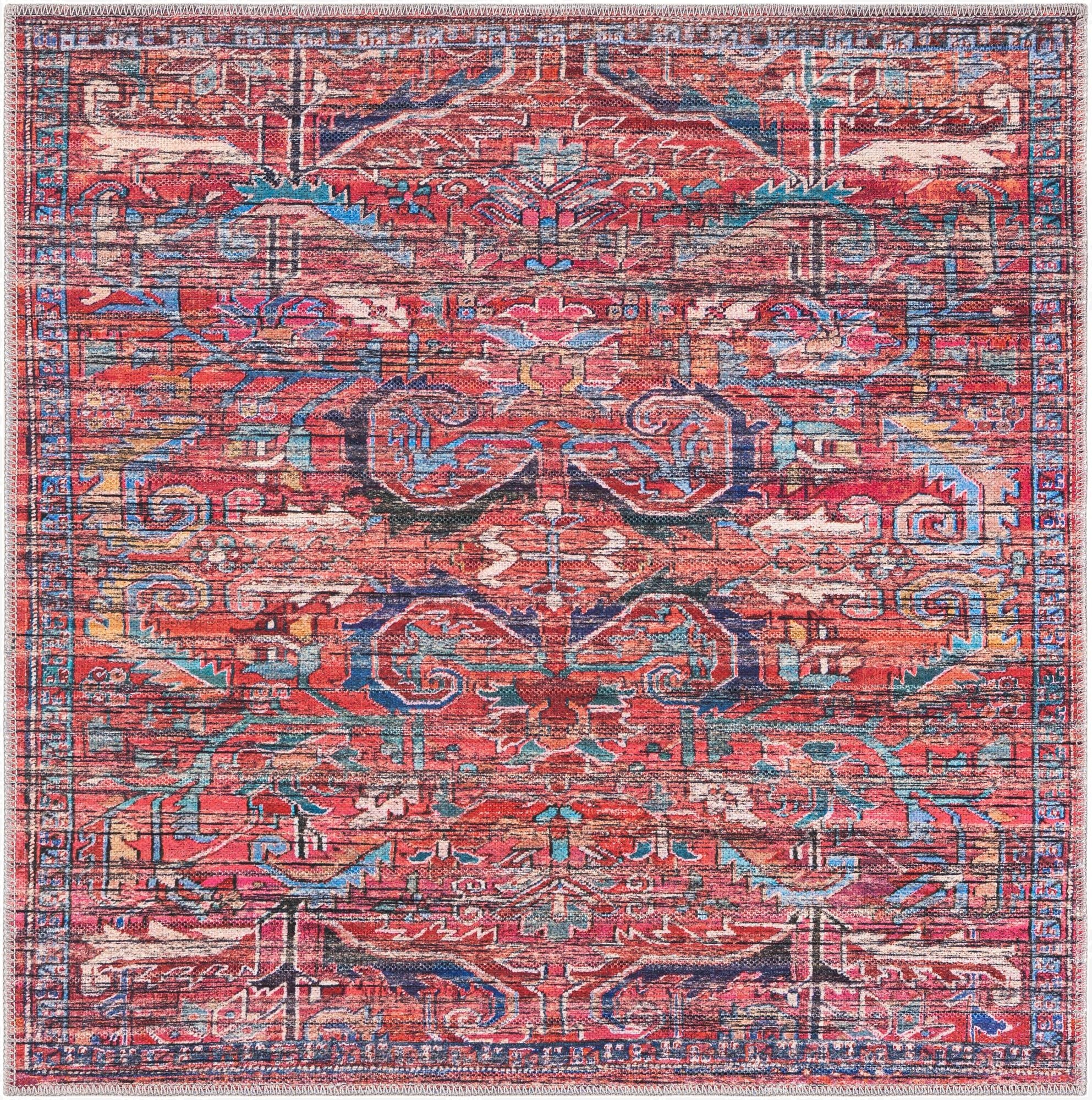 Primary image 3' 3 x 3' 3  Washable Maahru Square Rug