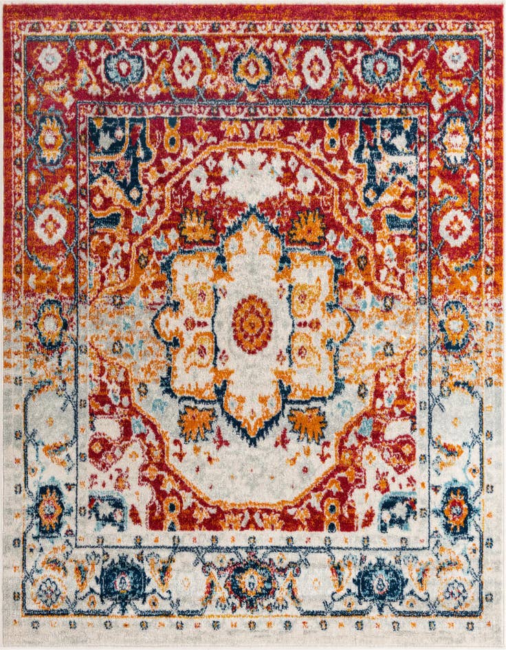 Detail image of 5' 3 x 5' 3 Madeline Vintage Square Rug