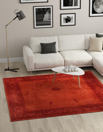 Rust Red Miranda Square Rug