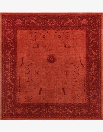 Rust Red Miranda Square Rug