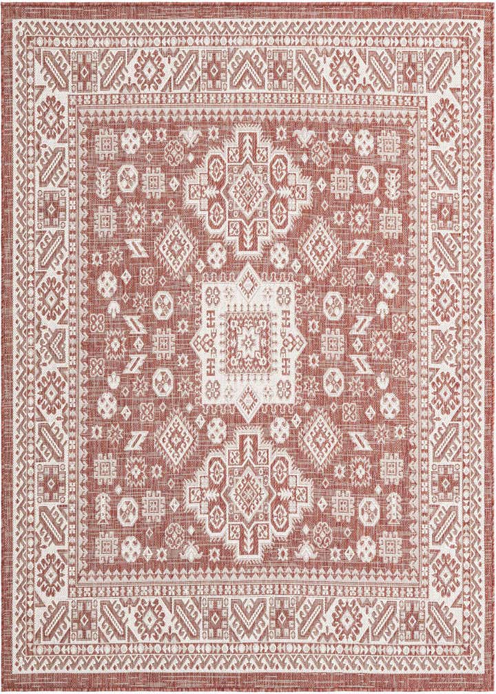 6' x 6' Easy-Clean Aztec Indoor / Outdoor Square Rug