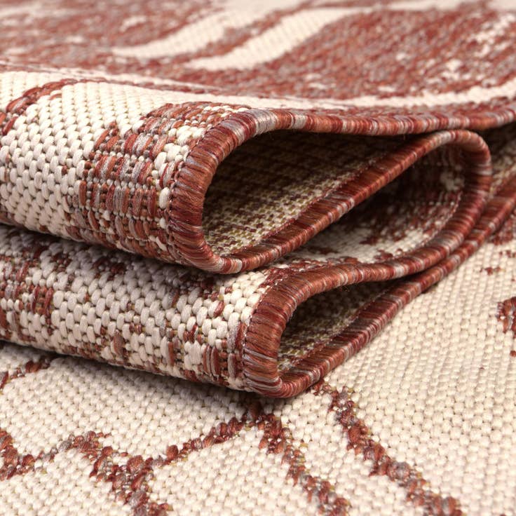 Detail image of 5' 3 x 5' 3 Easy-Clean Bohemian Indoor / Outdoor Square Rug