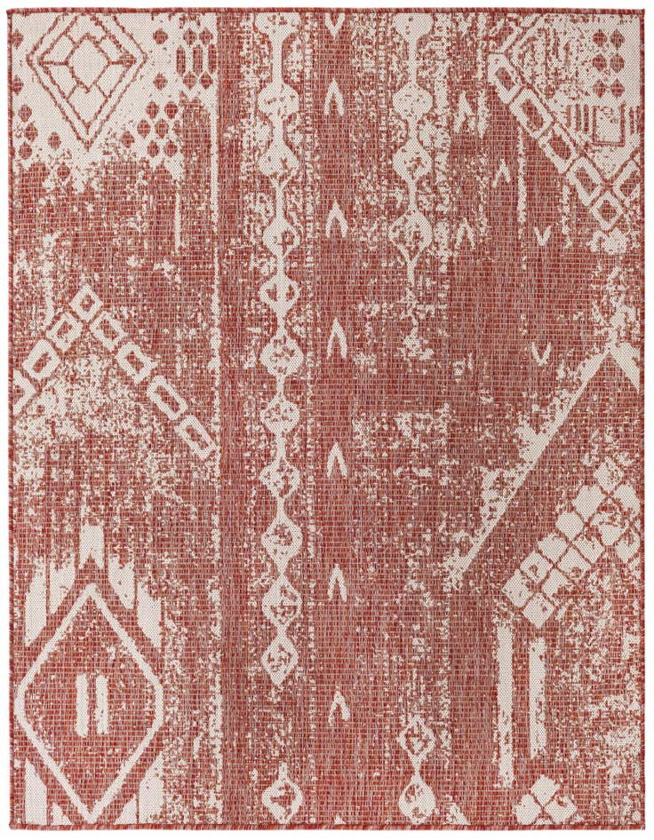 Detail image of 5' 3 x 5' 3 Easy-Clean Bohemian Indoor / Outdoor Square Rug