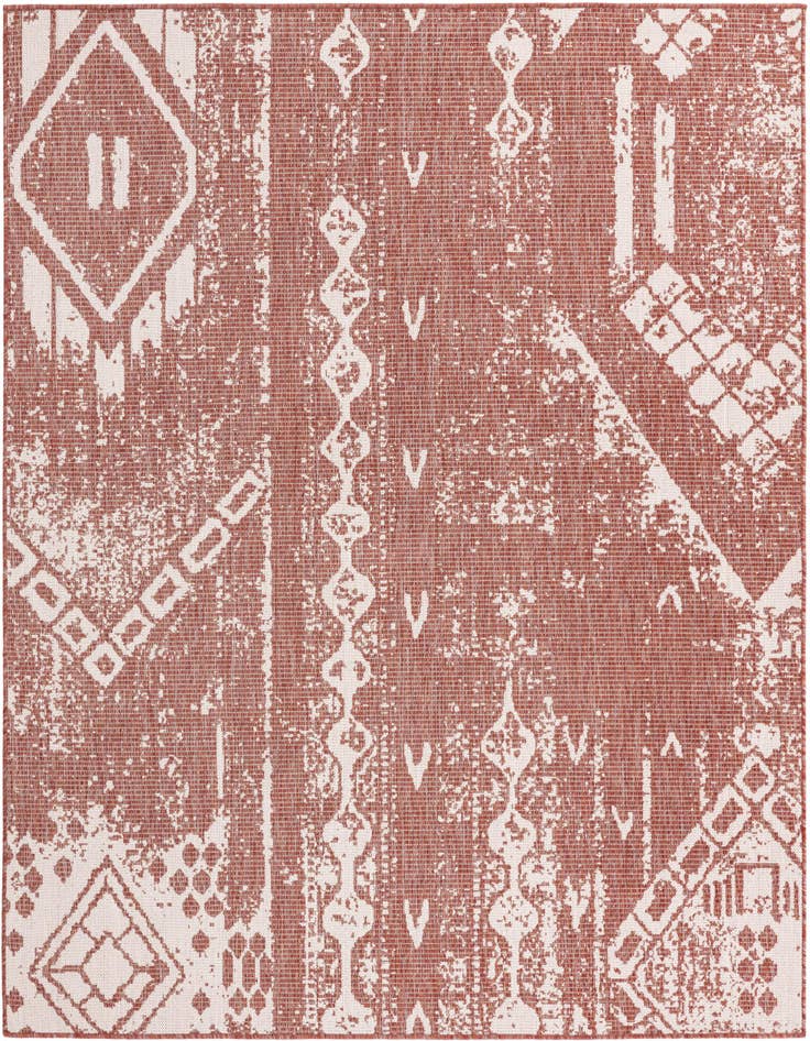 Detail image of 7' x 7' Easy-Clean Bohemian Indoor / Outdoor Square Rug