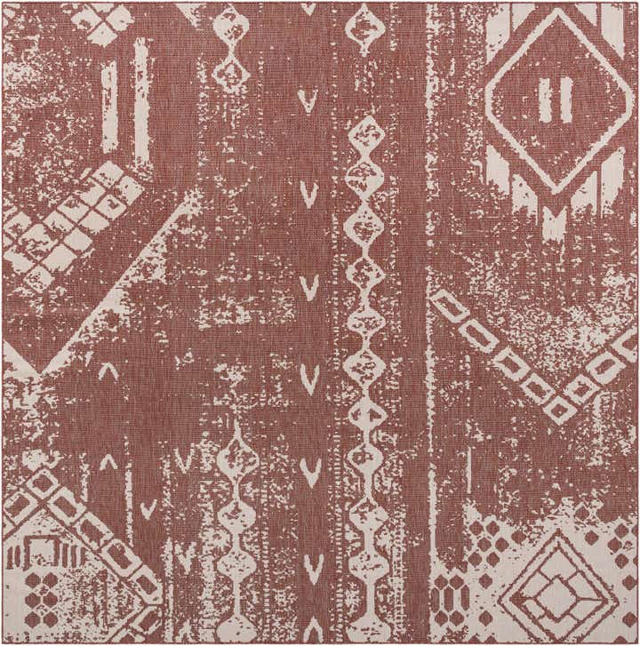 13' x 13' Easy-Clean Bohemian Indoor / Outdoor Square Rug
