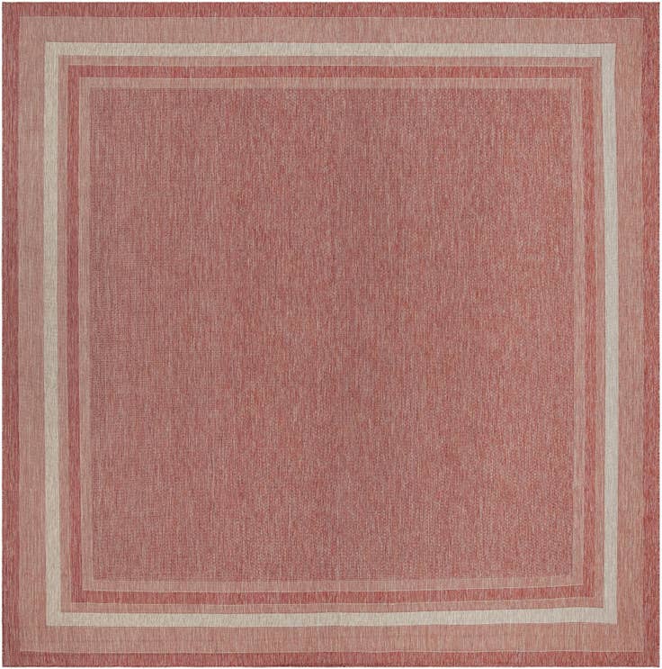 Detail image of 13' x 13' Easy-Clean Border Indoor / Outdoor Square Rug