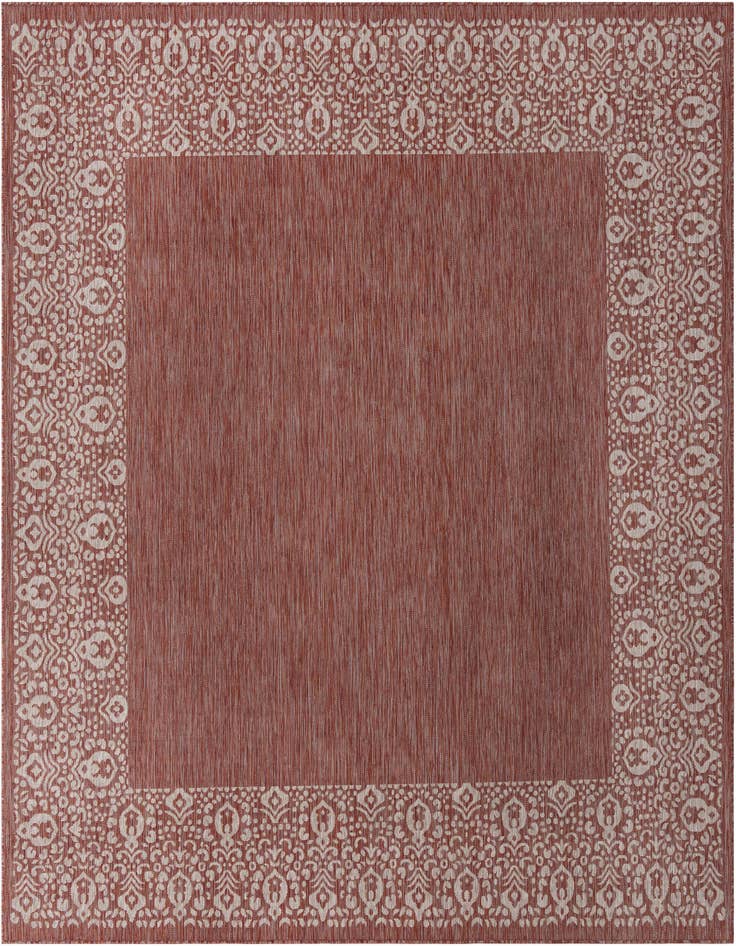 Detail image of 10' 8 x 10' 8 Easy-Clean Border Indoor / Outdoor Square Rug