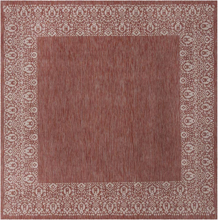 Detail image of 10' 8 x 10' 8 Easy-Clean Border Indoor / Outdoor Square Rug