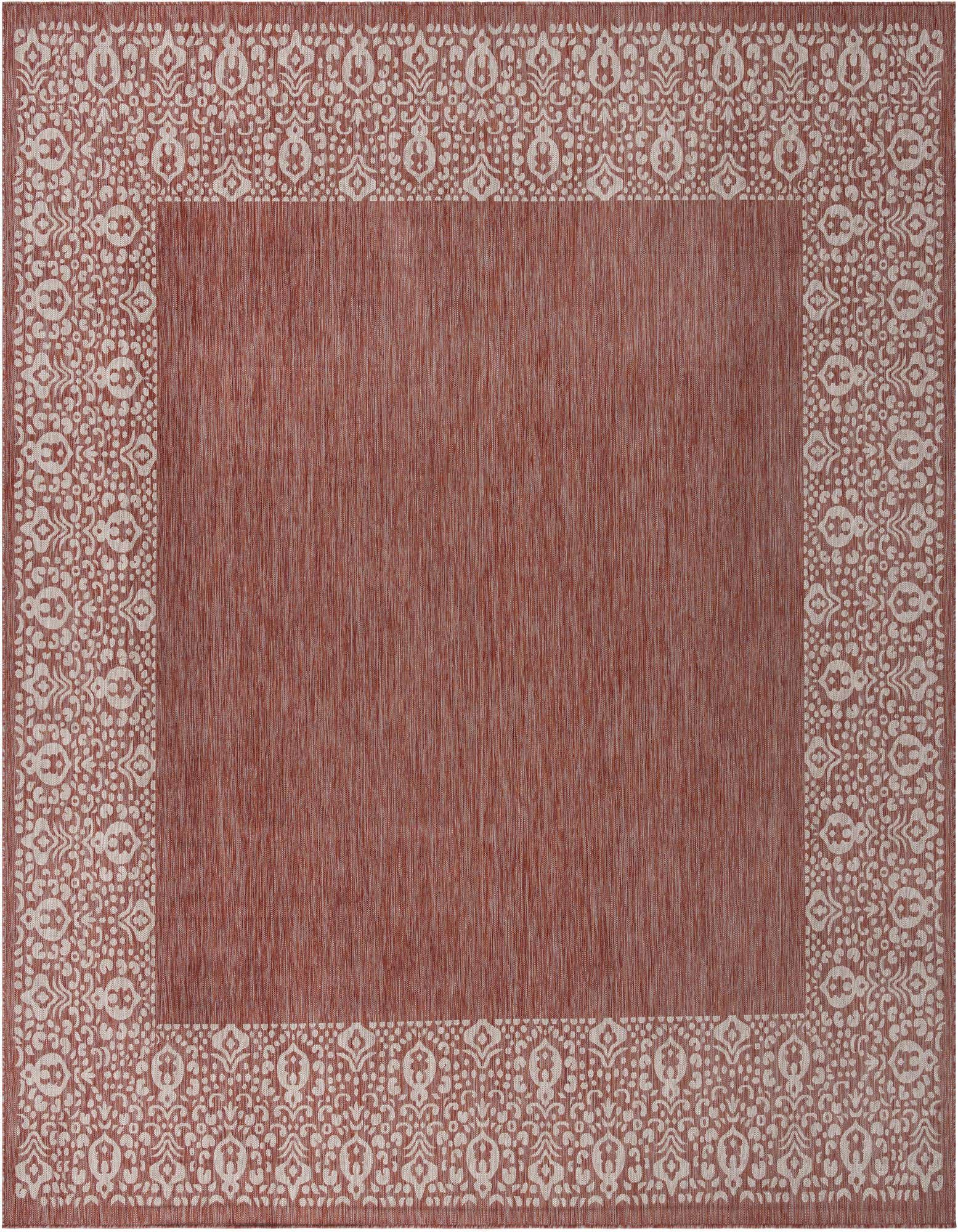 13' x 13' Easy-Clean Border Indoor / Outdoor Square Rug
