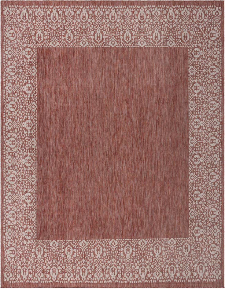 Detail image of 13' x 13' Easy-Clean Border Indoor / Outdoor Square Rug