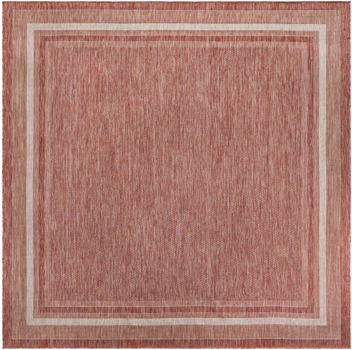 10' x 10' Easy-Clean Border Indoor / Outdoor Square Rug