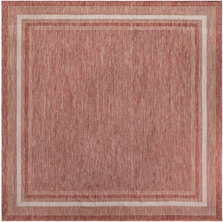 Detail image of 10' x 10' Easy-Clean Border Indoor / Outdoor Square Rug